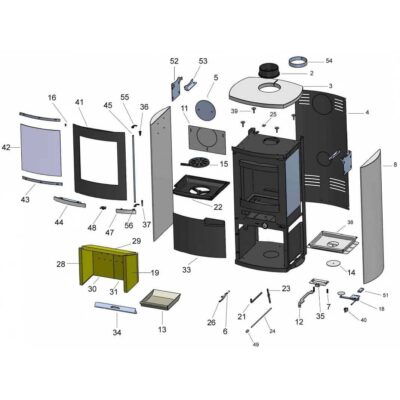 Oranier Reno D 4690 Platte oben Umlenkung Pos. 29 - 2918238000