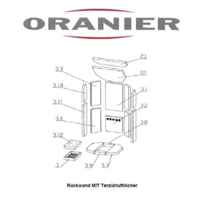 Oranier Polar 8Z 4654-8Z Schamott Set Auskleidung