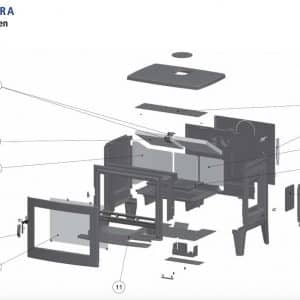 Leda Allegra Rückwandstein mitte / links / rechts - 1005-04242