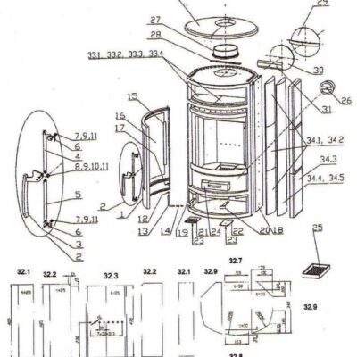 Oranier Polar Aqua IV 9 - 7601 Rückwand / Rückwandstein mit Löchern Pos. 32.3 - 2906851000