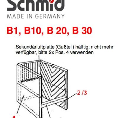 Schmid B1 B10 B20 B30 Riemchenstein 5 Ersatzteile 74/2000-1252
