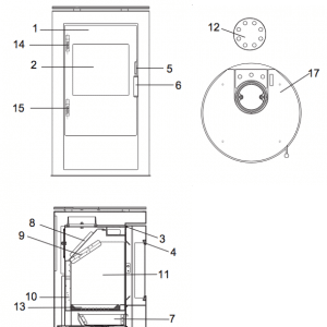 Wodtke Bo KK 80-1 Rost / Kaminrost / Ofenrost - 099361