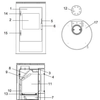 Wodtke Bo KK 80-1 Rost / Kaminrost / Ofenrost - 099361