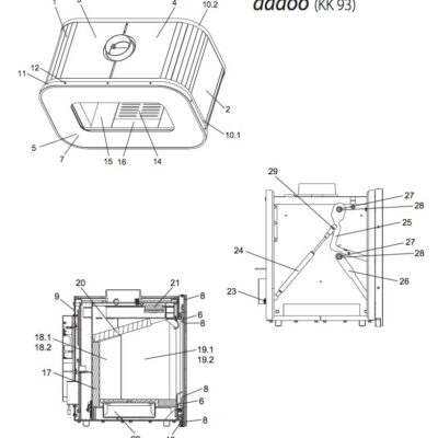 Wodtke Dadoo KK 93 Rückwandstein Pos. 17 - 099766