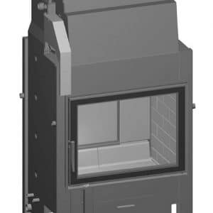 Spartherm Kamineinsatz / Brennzelle Varia 1VX re H2O Edelstahl geschliffen - 4S