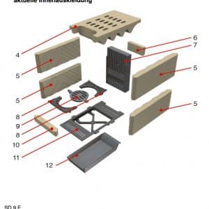 Schmid SD 9 E Seitensteine Paket mit 4x Seitenstein Pos. 5 - 67/2090-2257