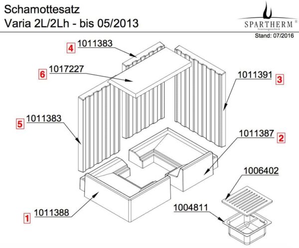 Spartherm Varia 2L 2Lh Prallplatte Ersatzteile