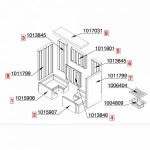 Spartherm Varia M-60h Rückwand links + rechts Pos. 3+6 - 1013845