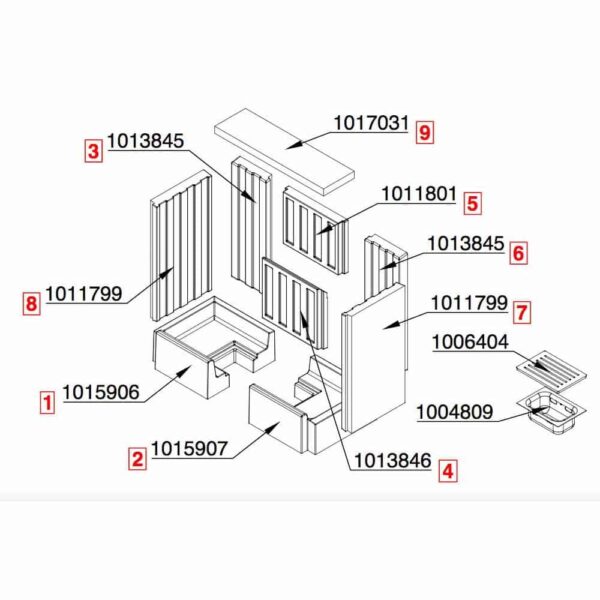 Spartherm Varia M-60h Rückwand links + rechts Pos. 3+6 - 1013845