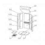 Oranier Polar 8 Serie 2 Schamott Pos. 3.2 - 2898564000