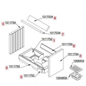 Spartherm Mini S-FDh 57 4S Seitensteine links / rechts Pos. 3+4 bis 12/2015 - 1011754