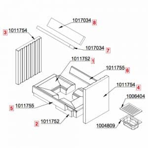 Spartherm Mini S-FDh 51 57 4S Umlenkung Zugumlenkung Umlenkplatte Umlenkstein Pos. 7 - bis 12/2015 - 1017034