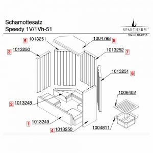 Spartherm Speedy 1V / 1Vh 51 Rost Ascherost Kaminrost Ofenrost - 1006402