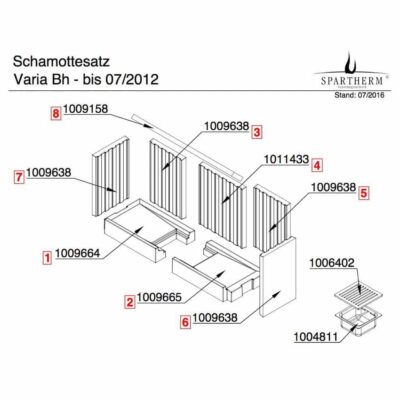 Spartherm Varia Bh Bodensteine Pos. 1+2 - 1006504