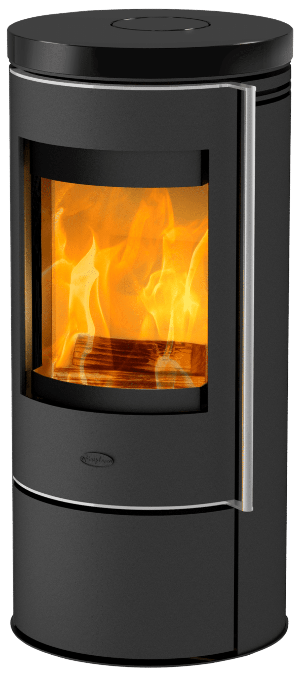 Fireplace Rondale Kaminofen Stahl Schwarz | Topplatte Keramik Schwarz