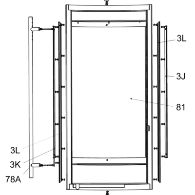 Olsberg Fülltür 459x153x896 schwarz Pos.03