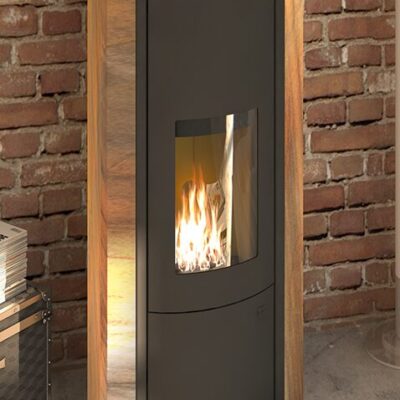 Pelletofen Olsberg Arina 2.0, Verkleidung Sonderglasur Grigio