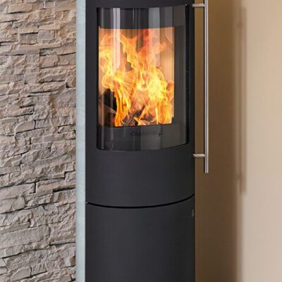 Kaminofen Olsberg Tipas Comp. Ganzglas, Verkleidung Keramik Sonderglasur Fresh Apple