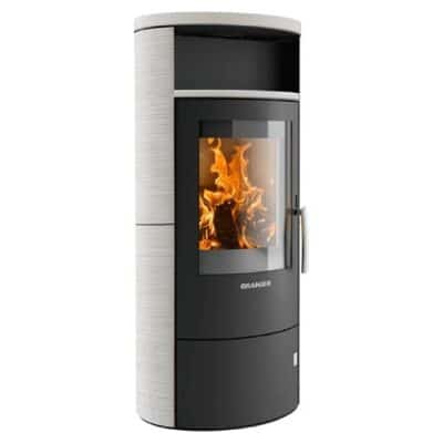 ORANIER POLAR 5 2.0 KAMINOFEN STAHL SCHWARZ / KALKSTEIN CREAM