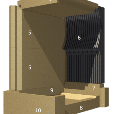 Olsberg Change Holzbrand Glutbett Seitenstein Pos. 9 – 40 x 95 x 320