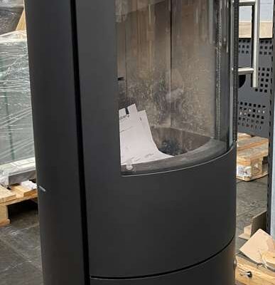 Hübner Kaminbau 3 Kaminofen Königshütte Draco M Stahl schwarz 28/9051