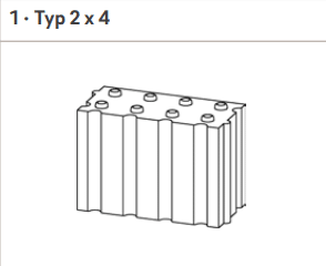 Lina GO 6745 Feuerraumstein Palego2 Typ 2x4
